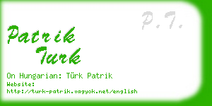 patrik turk business card