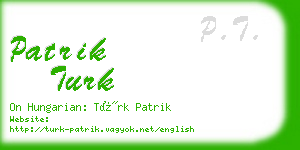 patrik turk business card